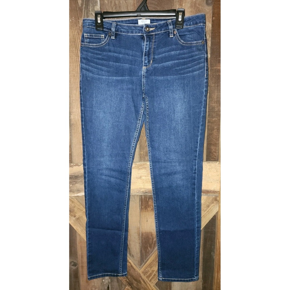 Liz Claiborne Women Jeans 10 Blue Mid Rise City Fit Skinny Leg Denim Old Money